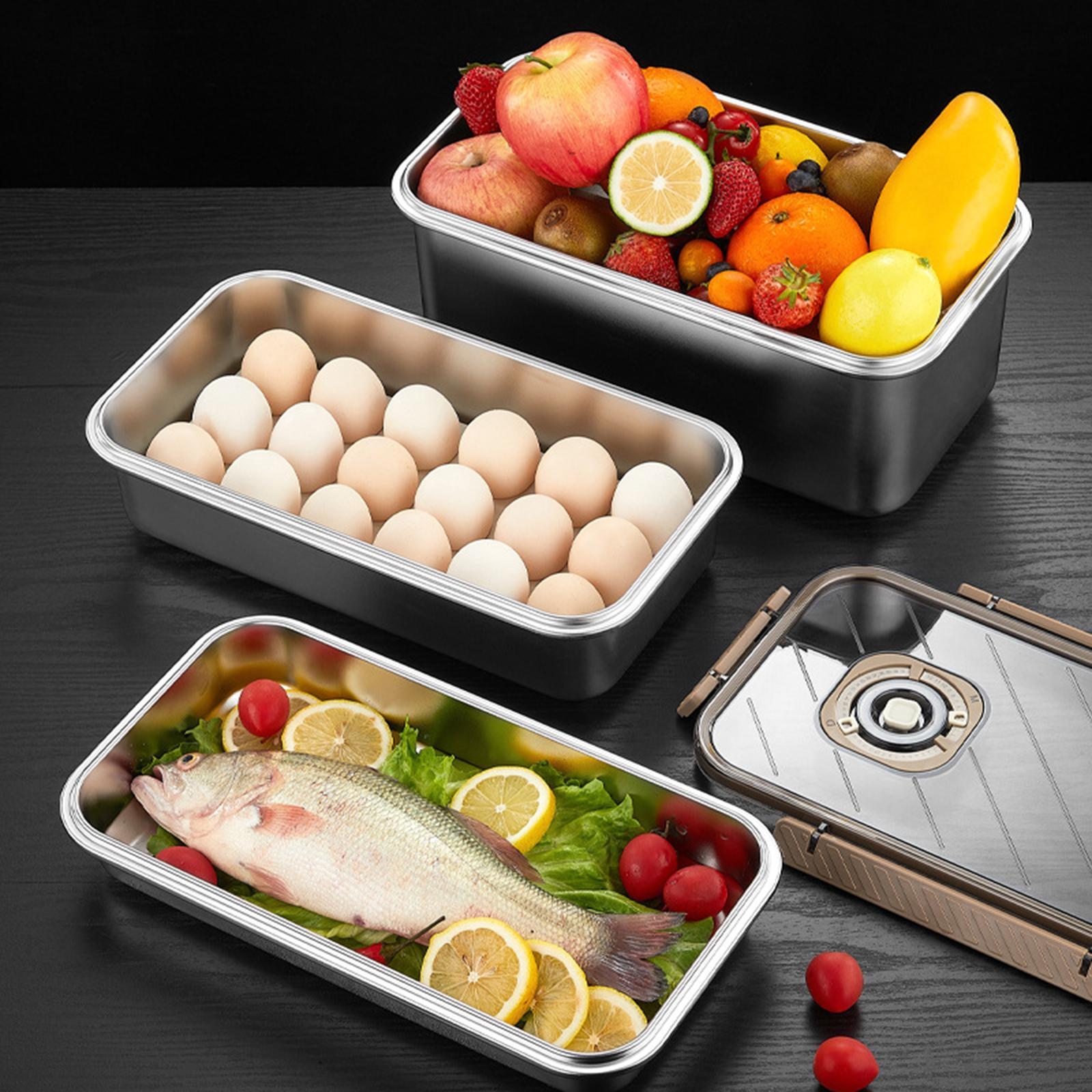 Stainless Steel Food Storage Box Food Bento Box for Storage Household Pantry