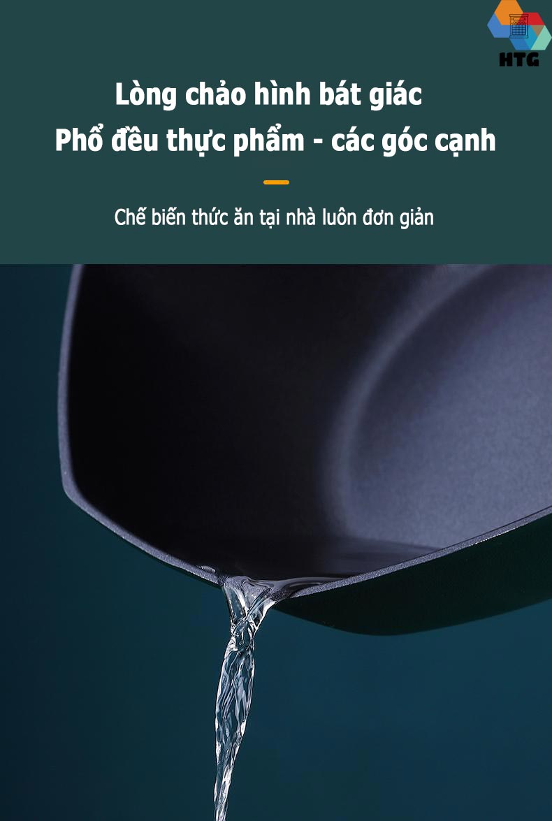 Chảo chống dính Kata CX32 dạng sâu lòng Sao Hồi siêu lớn 32cm, tráng mịn, không kén bếp, sử dụng được với bếp từ, hàng chính hãng