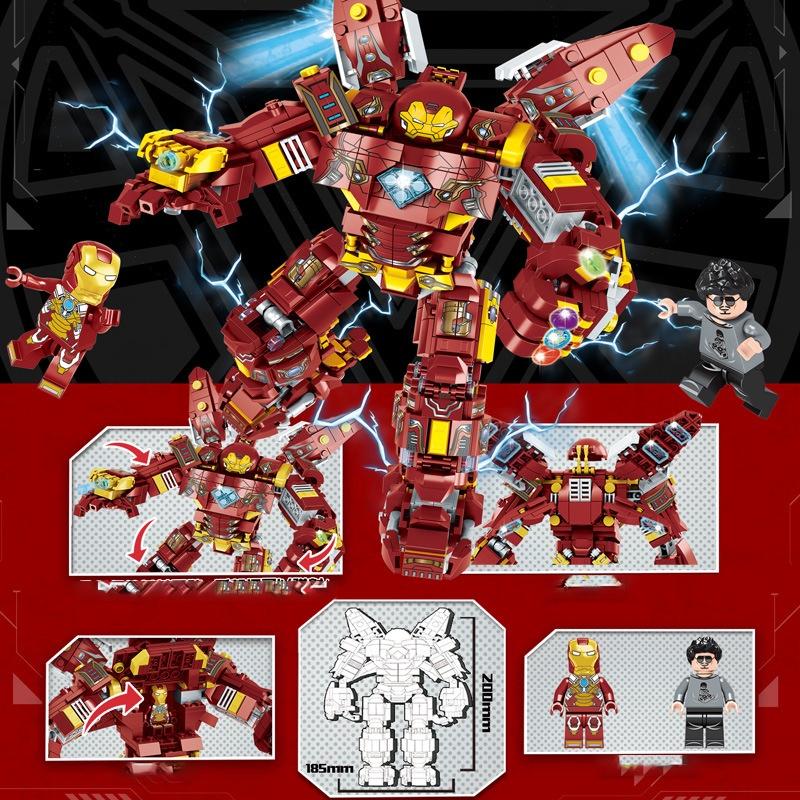 Đồ chơi Lắp ráp Hulkbuster MK48 Lewan 2047, Xếp hình thông minh Siêu anh hùng Marvel, Mô hình ghép Ironman