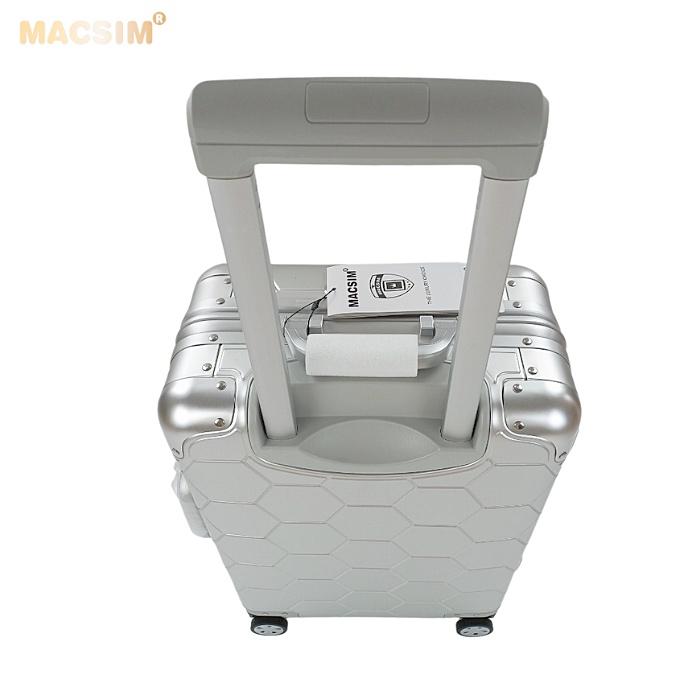 Vali hợp kim nhôm nguyên khối MS1317 Macsim cao cấp màu bạc cỡ 20inches