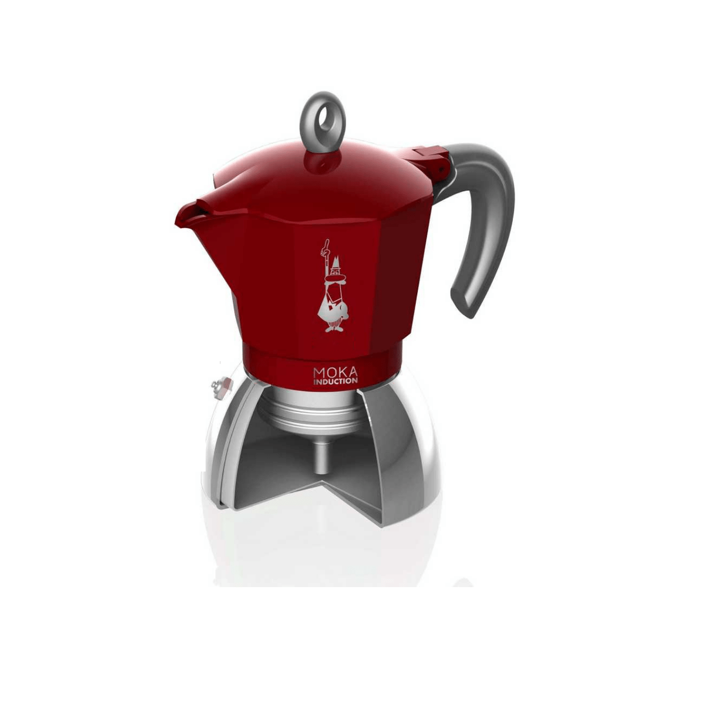 ẤM PHA CÀ PHÊ BIALETTI MOKA INDUCTION 4 LY – MÀU ĐỎ – MẪU MỚI