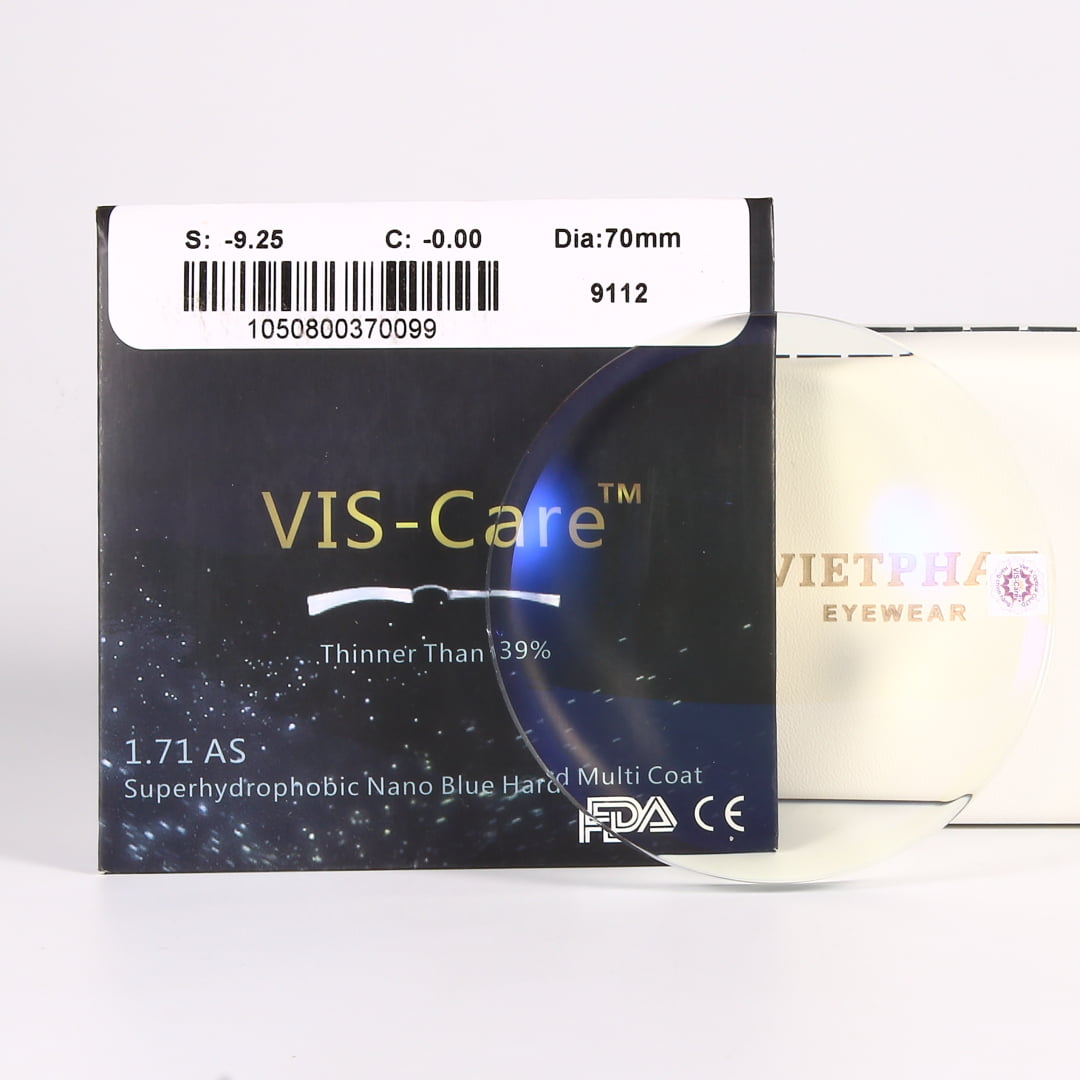 Tròng kính chống ánh sáng xanh VIS-Care 1.71AS Nano Blue