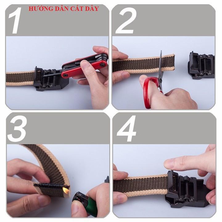 Thắt lưng Nam vải Canvas_Mặt Z siêu bền đẹp, Thắt lưng lính vài bố Khóa luồn kẹp chắc chắn, tiện dụng