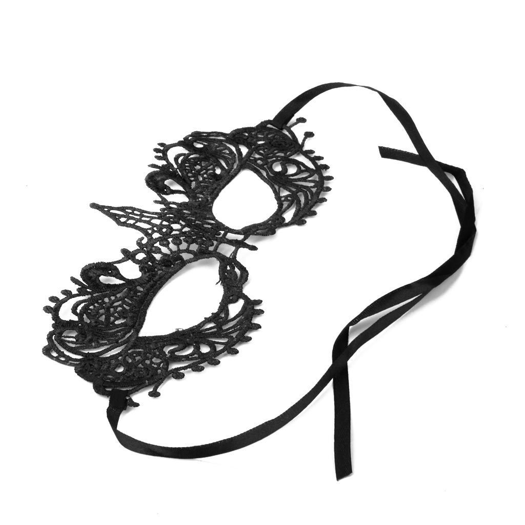 4-7pack Women Black Sexy Venetian Masquerade Pointed Eye Mask Lace Party Fancy