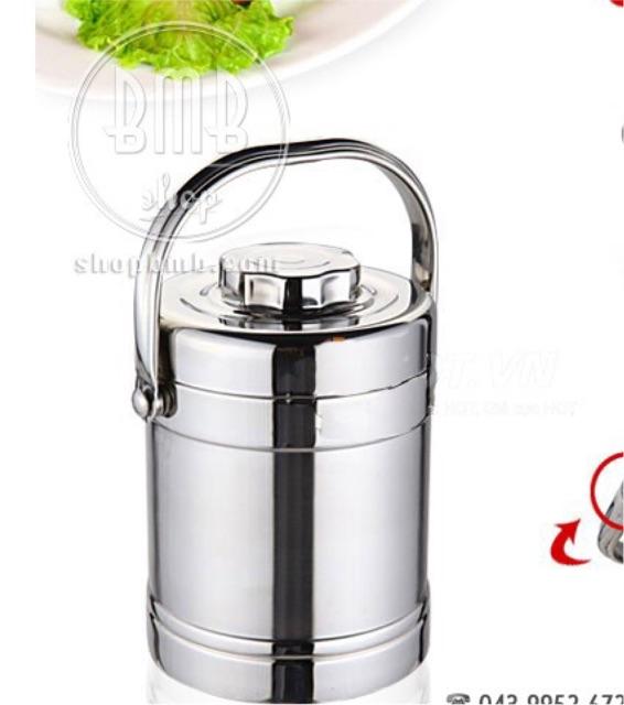 Hộp cơm giữ nhiệt inox 1300ml 3 ngăn inox