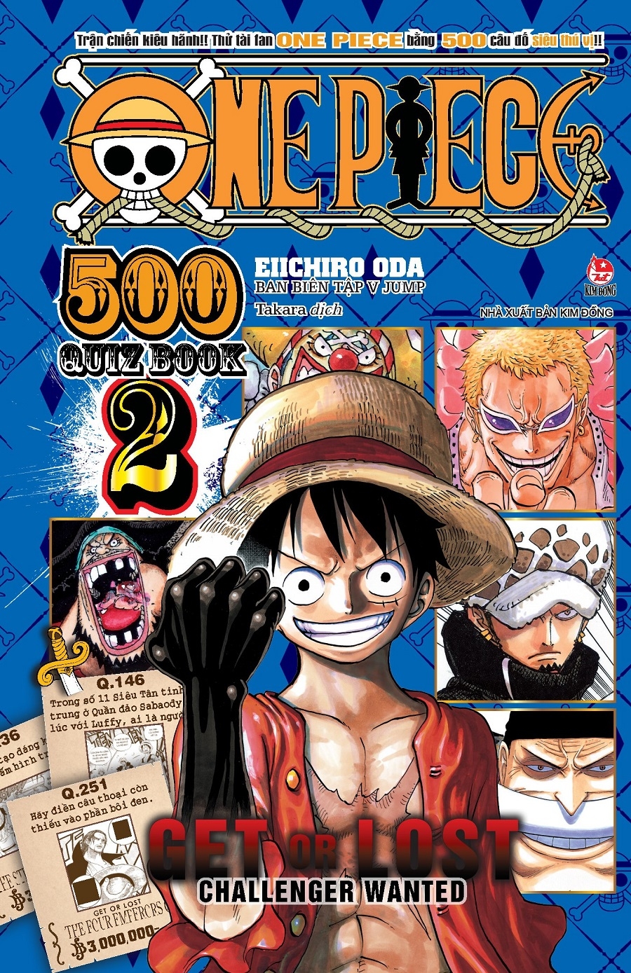 Bộ One Piece 500 Quiz Book (Tập 1 + Tập 2) - Tặng Kèm Standee PVC Luffy