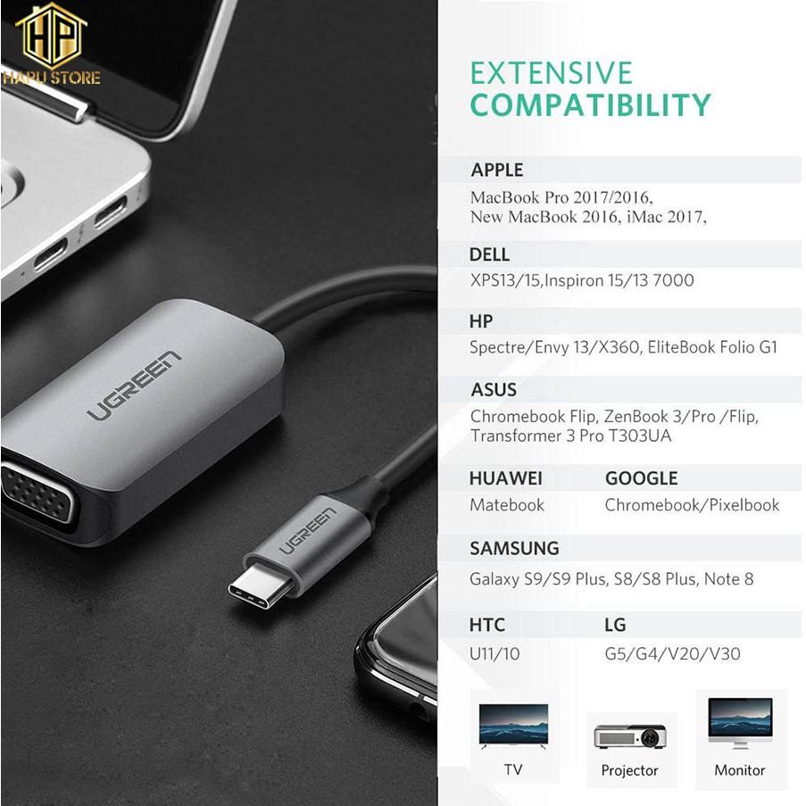 Hình ảnh Cáp chuyển USB Type C sang VGA Ugreen 50316 chính hãng -Hàng Chính Hãng