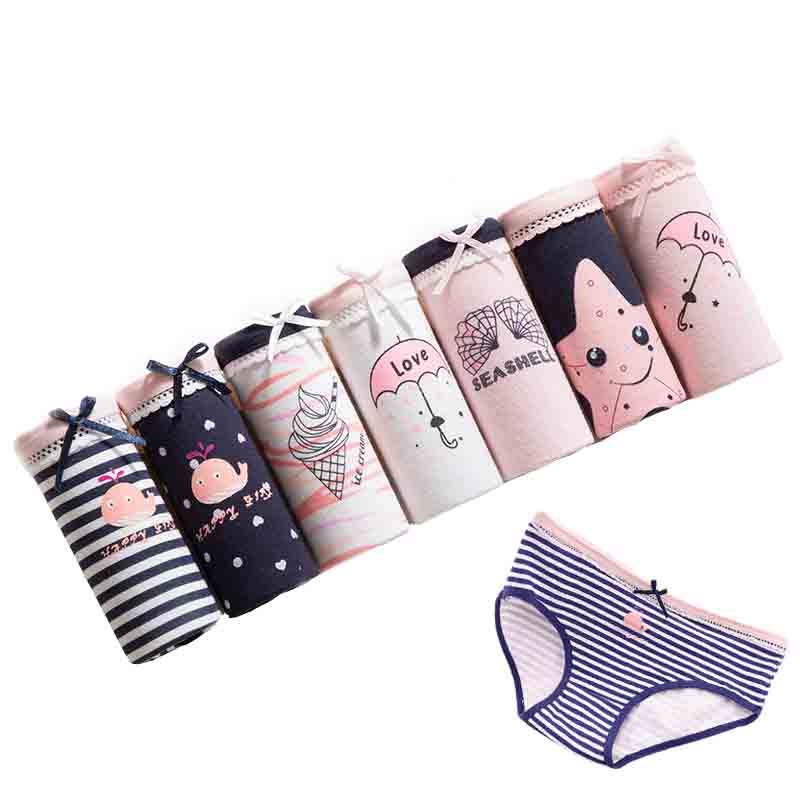 7 Cái/lốc Quần Lót Nữ Quần Lót Cotton Quần Đùi Quần Lót Sexy Lót Quần Short Underpant Bé Gái Dễ Thương Quần Nữ