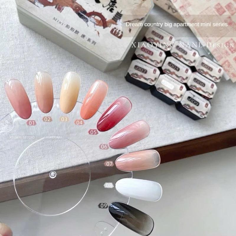 Set Gel Dặm Omber 9 Màu Đậm Đặc 8024 Phong Cách Nhật Bản BIG DREAM Làm Nail Chất Gel Đặc Mướt Màu Dịu Dàng Giấc Mơ Lớn Nữ Women ombre