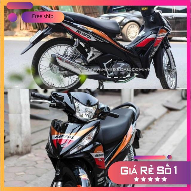 Tem rời dành cho xe Wave 2014 Repsol dán xe đen