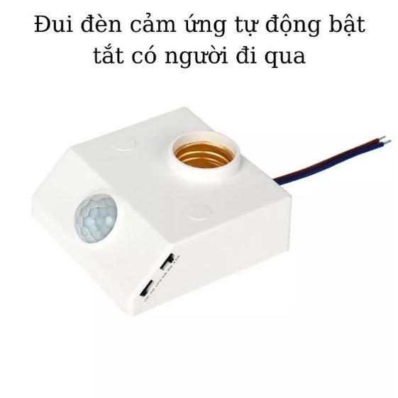 Đui đèn cảm biến chuyển động hồng ngoại LOẠI TỐT NÚT GẠT điều chỉnh thời gian sáng và độ sáng