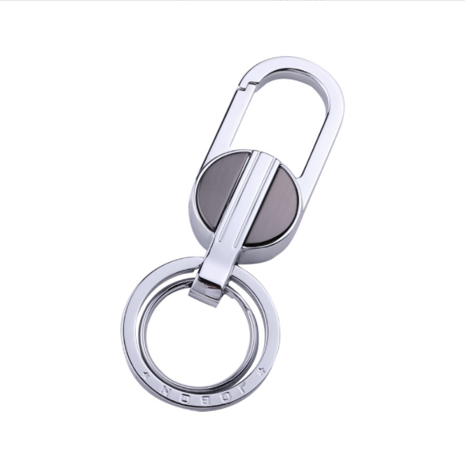 Móc khóa cao cấp dành cho nam họa tiết tròn 8737