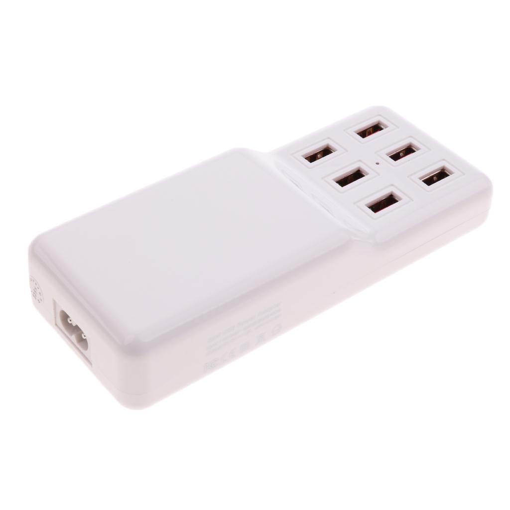 UK Plug High  USB Power Adapter Hub With 6 USB Ports For Charging