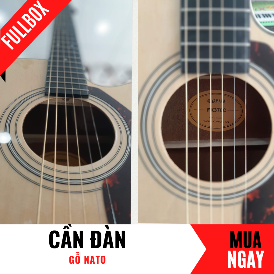 Đàn Guitar Acoustic Yamaha FX370C Bằng Gỗ Hồng Đào Âm Sắc Rõ Ràng + Phụ Kiện (Size 4/4)