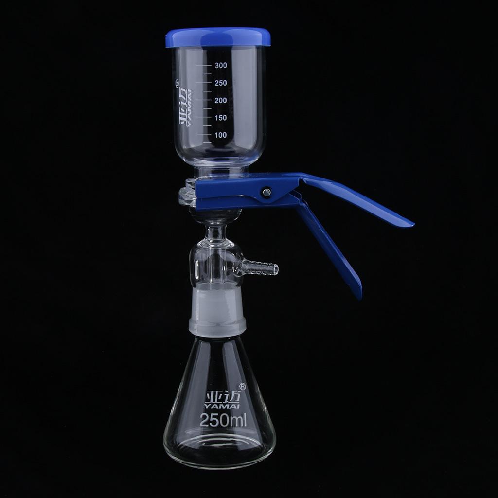 250ml Filtration Apparatus Vacuum Lab Filtering Unit w/ Clamp