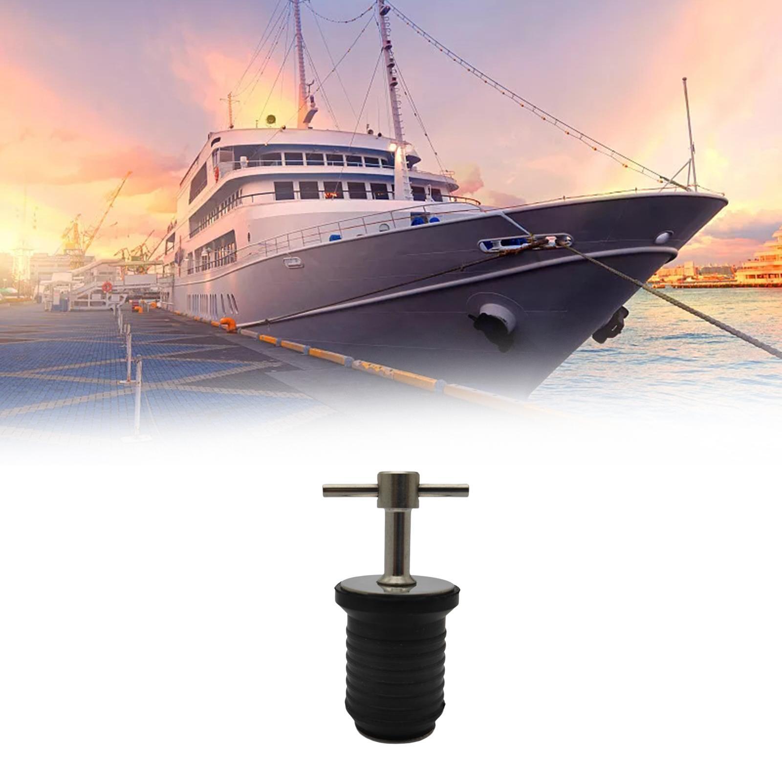 Stainless Steel 1" Drain Plug Drain Twist Plug for Boat Yacht Marine