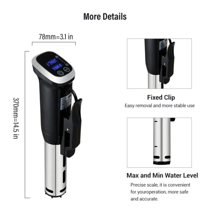 Máy nấu chậm Sous vide BioloMix SV-8008 công suất 1200W - Hàng Nhập Khẩu