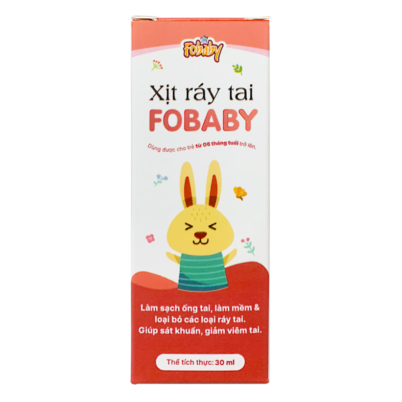 Xịt Ráy Tai Làm Sạch Ống Tai, Giúp Sát Khuẩn, Giảm Viêm Tai Fobaby - Chai 30ml