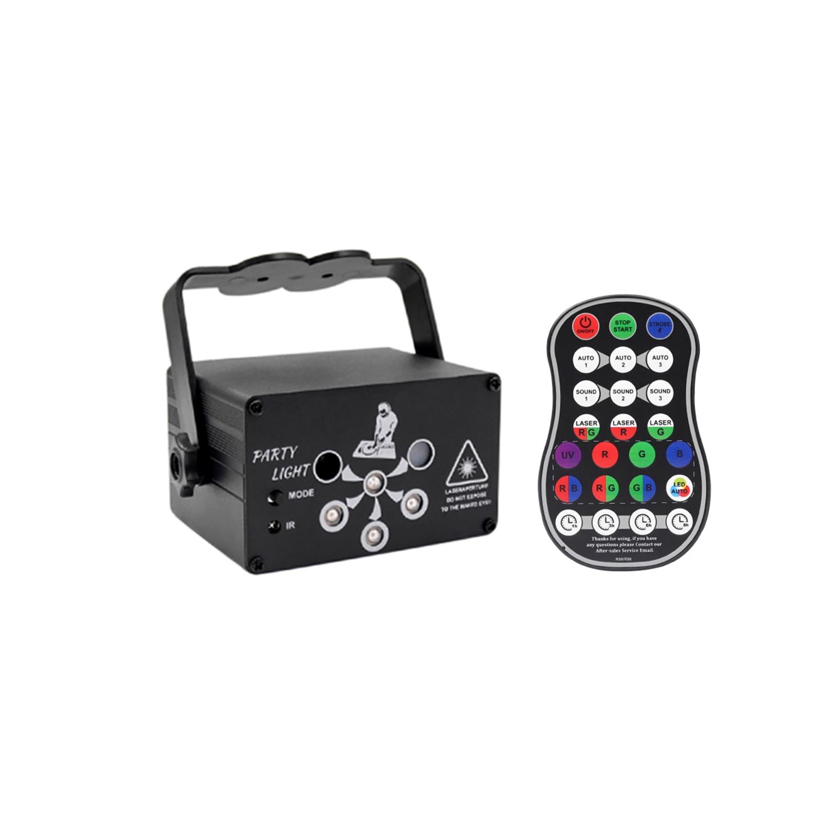 Đèn DJ 6 ống chiếu LED được kích hoạt với chức năng hẹn giờ điều khiển từ xa