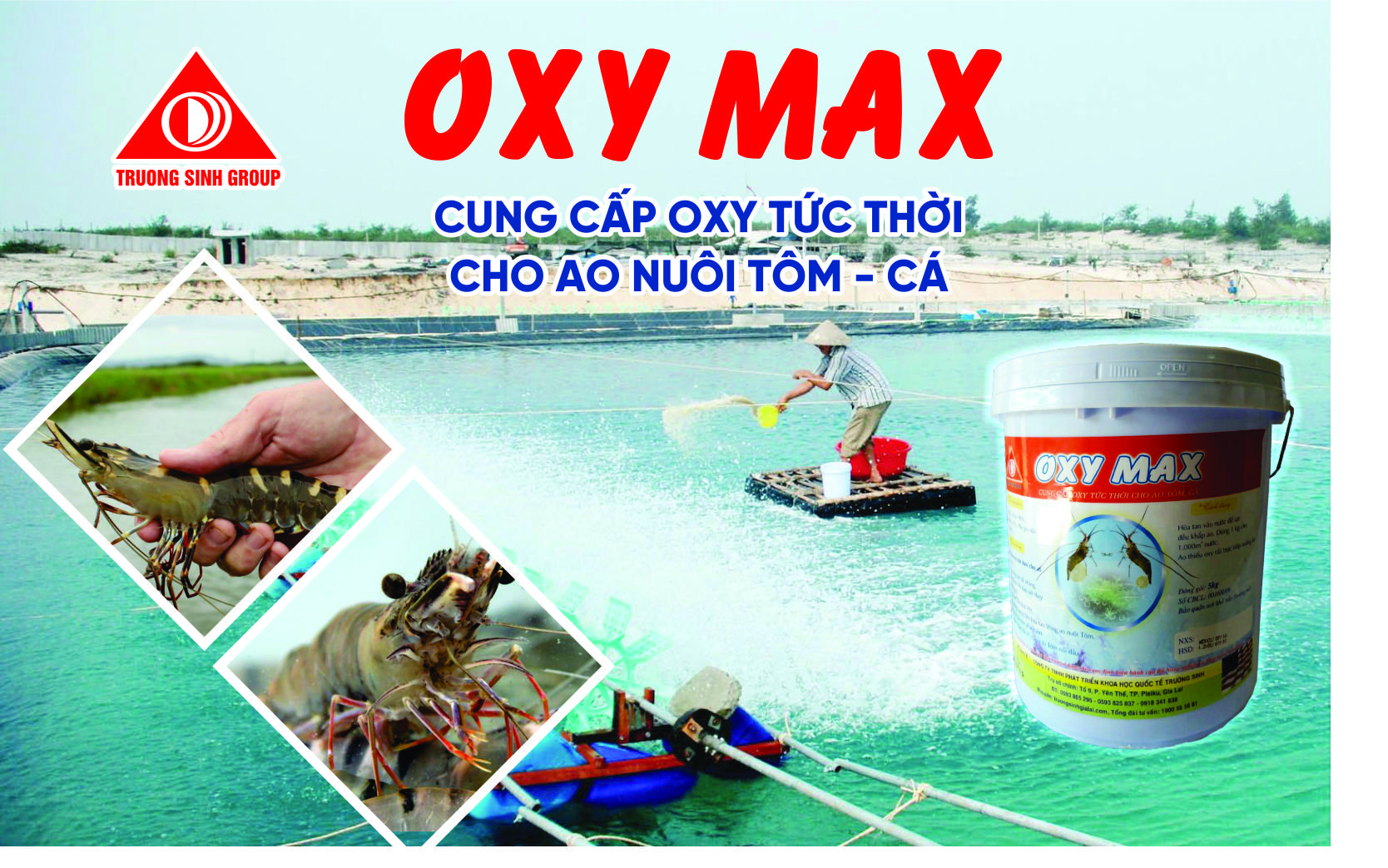 OXY MAX - CUNG CẤP OXY TỨC THỜI CHO AO TÔM, CÁ