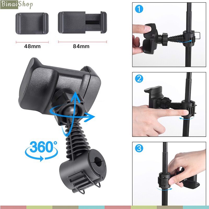 VIJIM K9 RGB - Combo Đèn LED Dạng Vòng 10 Màu Và Chân Đế Linh Hoạt Cho Selfie, Quay mạng xã hội- Hàng chính hãng