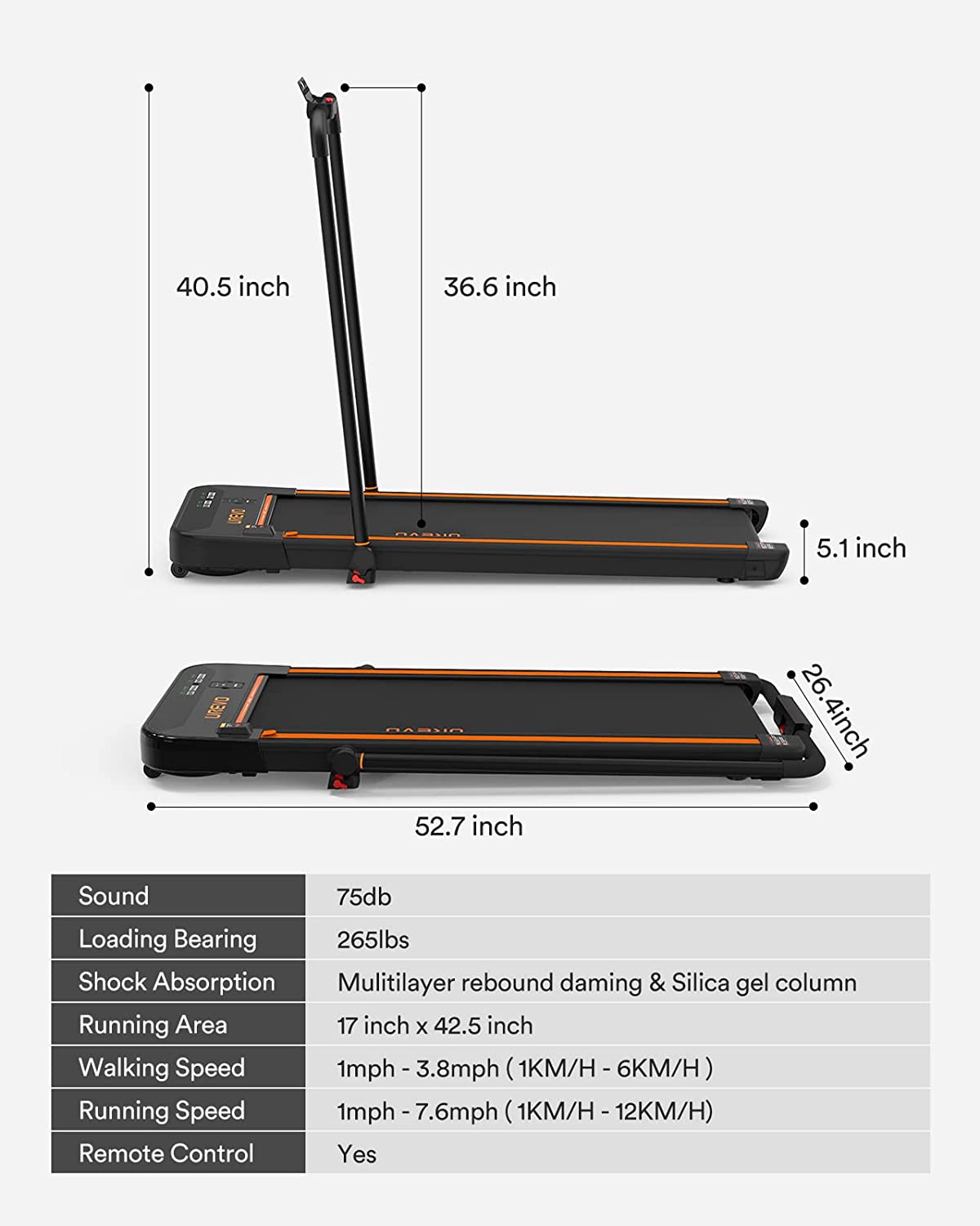 Máy Chạy Bộ Gấp Gọn Xiaomi KingSmith MX16 Giảm Chấn Tốc Độ Điều Chỉnh 1-16 Km Kết Nối Công Suất 1470 W - Hàng Chính Hãng