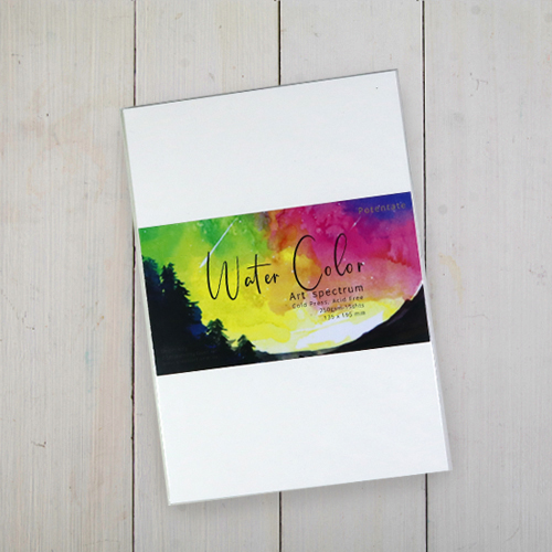 Giấy vẽ màu nước a5 vẽ màu rực rỡ - dòng giấy vân phớt nhẹ nhập từ Ý, chất giấy sang định lượng 300gsm, Green Art