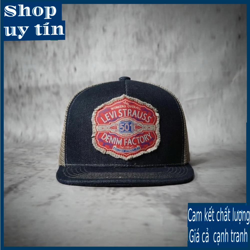 Freeship - MŨ NÓN KẾT LƯỠI TRAI SNAPBACK LE.VI.S JEANS CỔ ĐIỂN THỜI TRANG NAM NỮ CAO CẤP