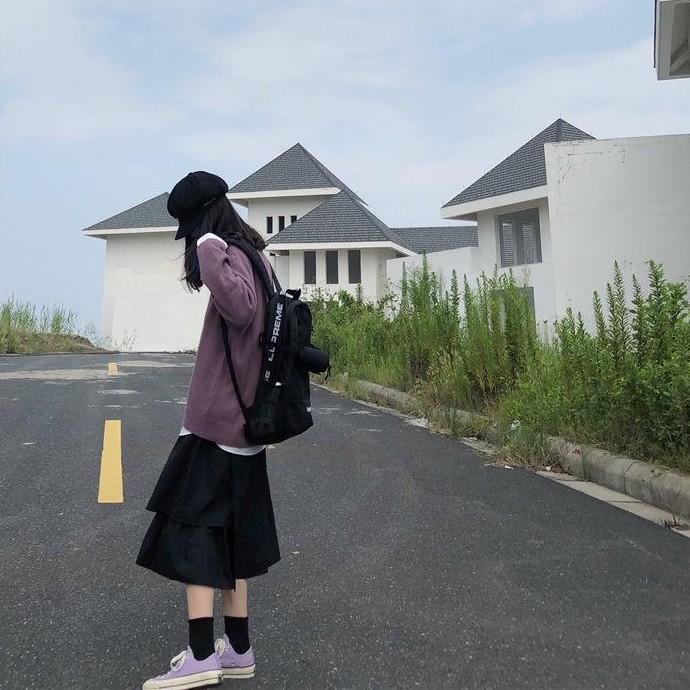 Chân váy dài vạt chéo Ullzang siêu hot cho giới trẻ