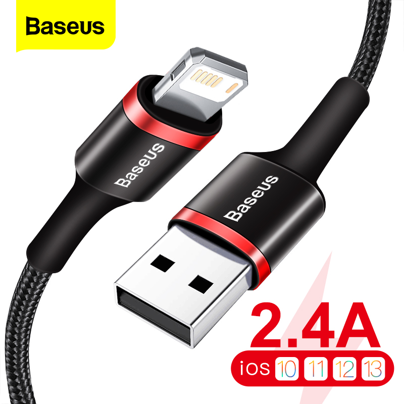 Cáp sạc Baseus Cafule Series nhanh và truyền dữ liệu tốc độ cao Usb to IP 2.4A CALKLF- Hàng chính hãng