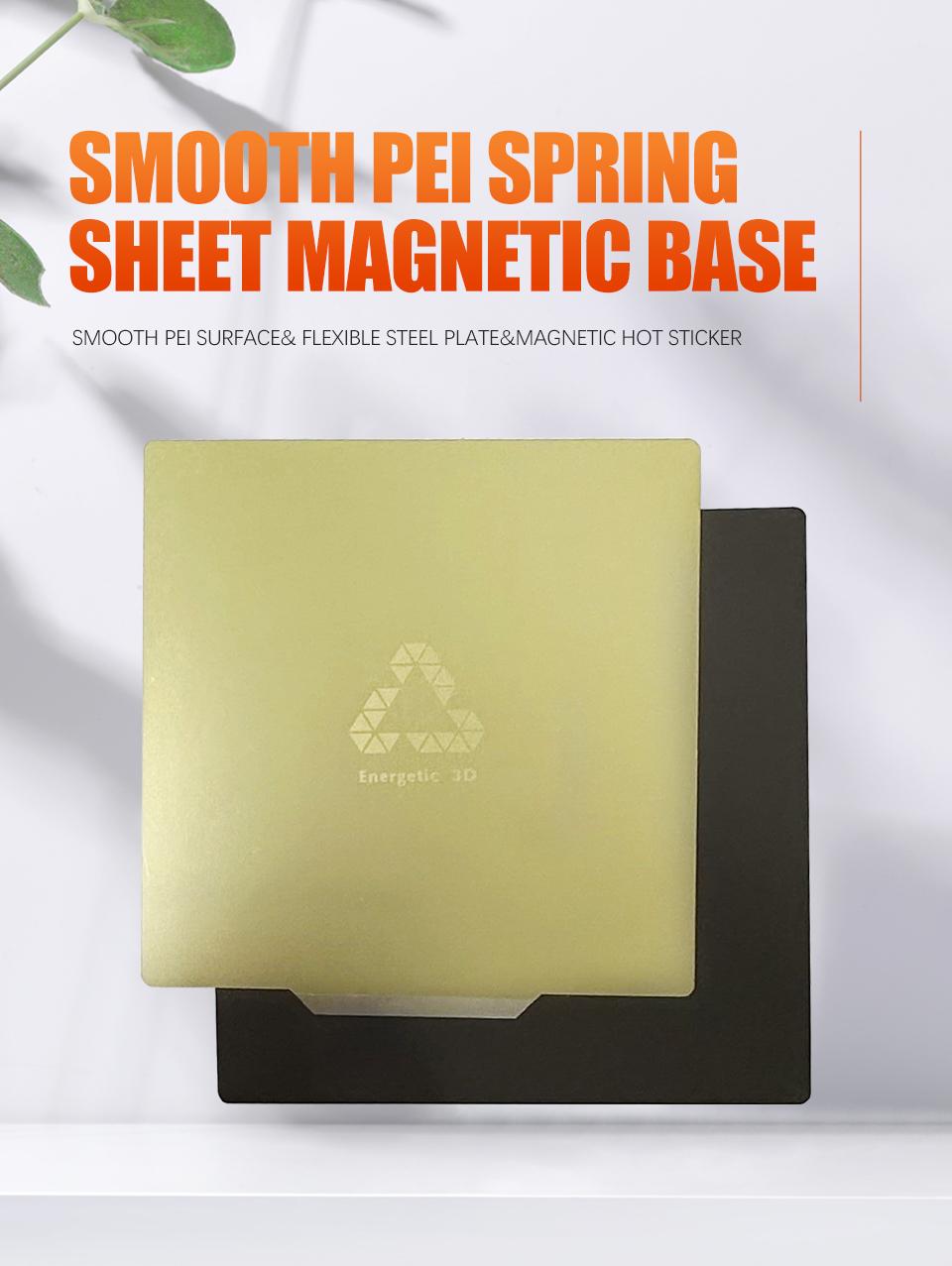 Giường in từ tính ENERGETIC 220/235/310*310mm Tấm thép lò xo Giường gia nhiệt PEI Build Plate Base cho máy in 3D Ender 3 5/CR-10