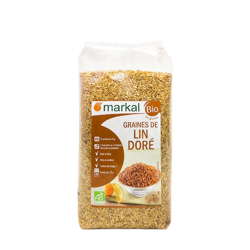 Hạt lanh vàng hữu cơ Markal Organic Golden Flax Seeds 500g
