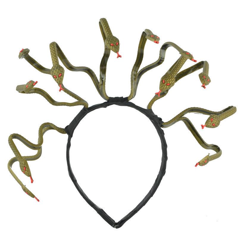 Đứng đầu trang sức với rắn Medusa Headband Women Fancy Hy Lạp mũ phụ nữ Phụ kiện trang phục Snake Queen Carnival Halloween Party