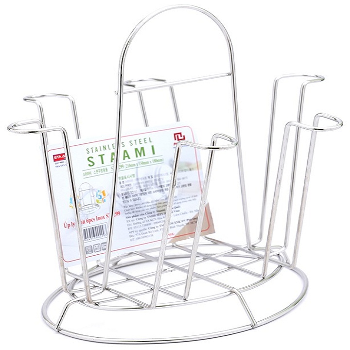 Giá úp ly tròn inox cao cấp không gỉ kiểu Hàn Quốc ST-299