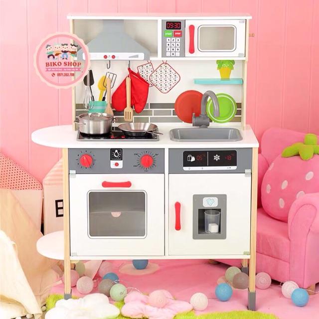 Đồ chơi bếp lắp ghép bằng gỗ cao 110cm