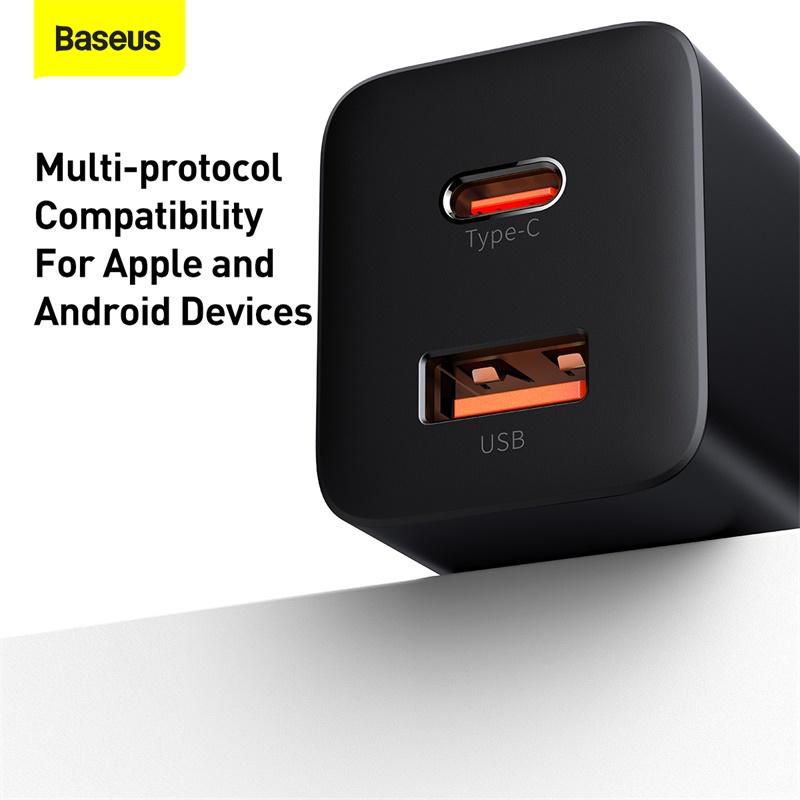 Baseus -BaseusMall VN Cốc sạc nhanh siêu nhỏ gọn Baseus Super Si Pro Quick Charger C+U 30W