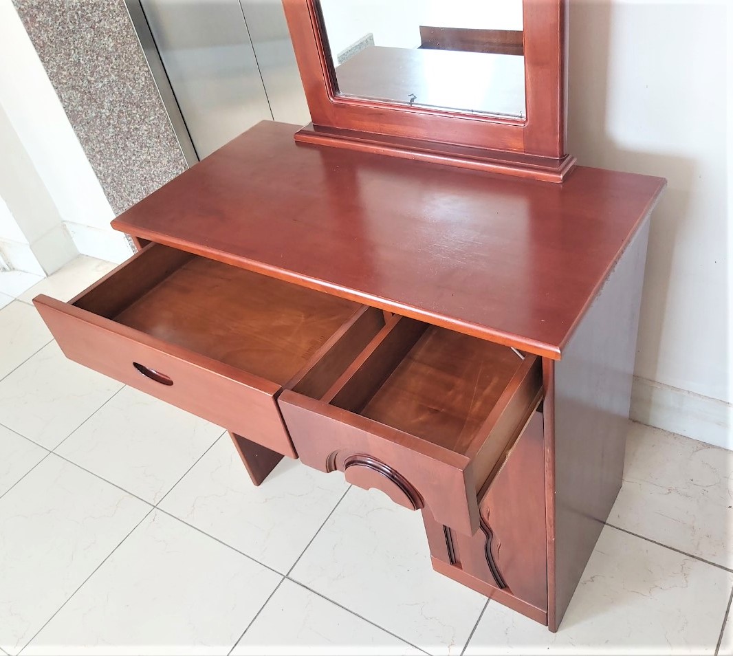 Bàn Phấn Gỗ, Bàn Trang Điểm Gỗ Cao Su Trang Nhã - Hàng VN Xuất Khẩu