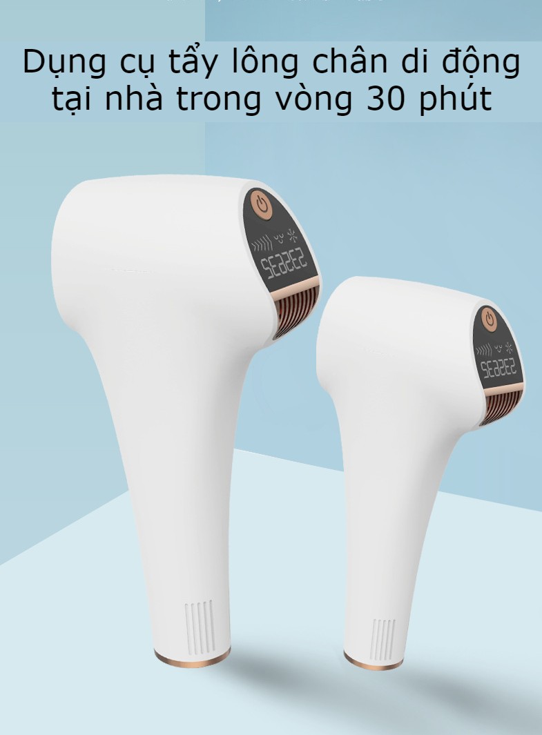 Máy triệt lông mini cầm tay cao cấp IPL - Máy triệt lông cá nhân tại nhà, Máy tẩy lông công nghệ laser cao cấp - Dụng cụ triệt lông vĩnh viễn 5 Mức năng lượng &amp; 2 Chế độ Flash triệt lông an toàn, hiệu quả, tiết kiệm - TẶNG gel lạnh triệt lông