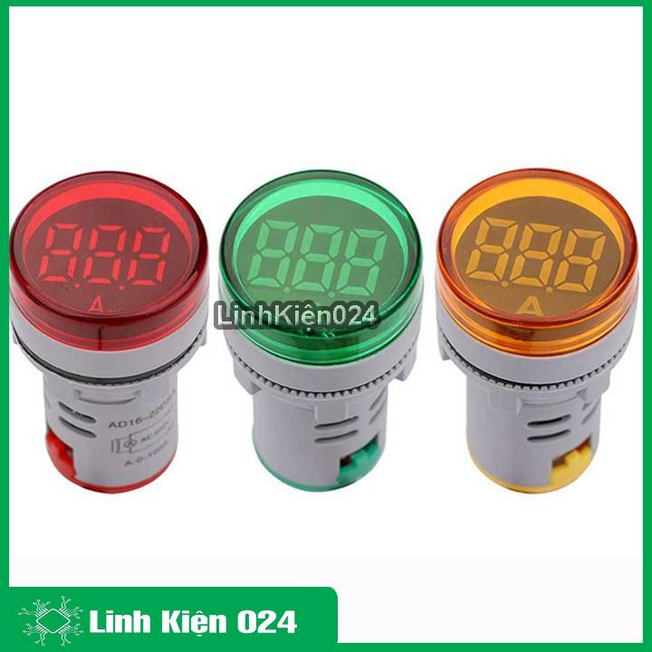 Đèn báo điện áp xoay chiều AD16-22DSV dùng điện áp 60-500V đường kính 22mm