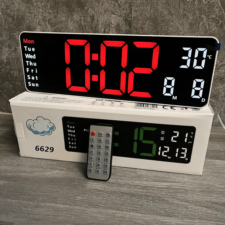 Tổng hợp đồng hồ Led treo tường, để bàn có remote điều khiển - T0424