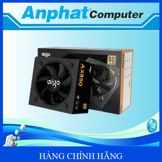 Nguồn máy tính AIGO AX850 APFC, DC to DC, 80 GOLD, Full Modular - Hàng Chính Hãng