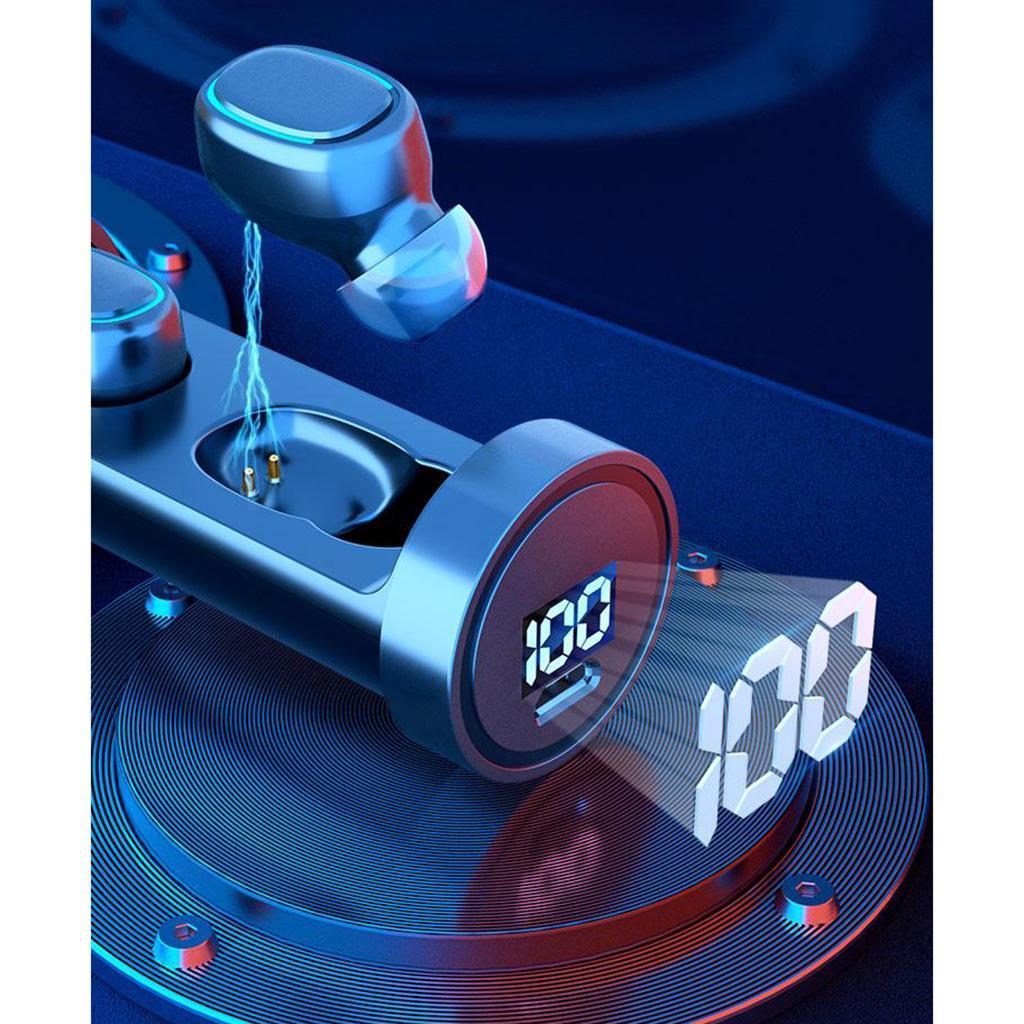 Binaural Wireless Bluetooth 5.0 Sport   Display White