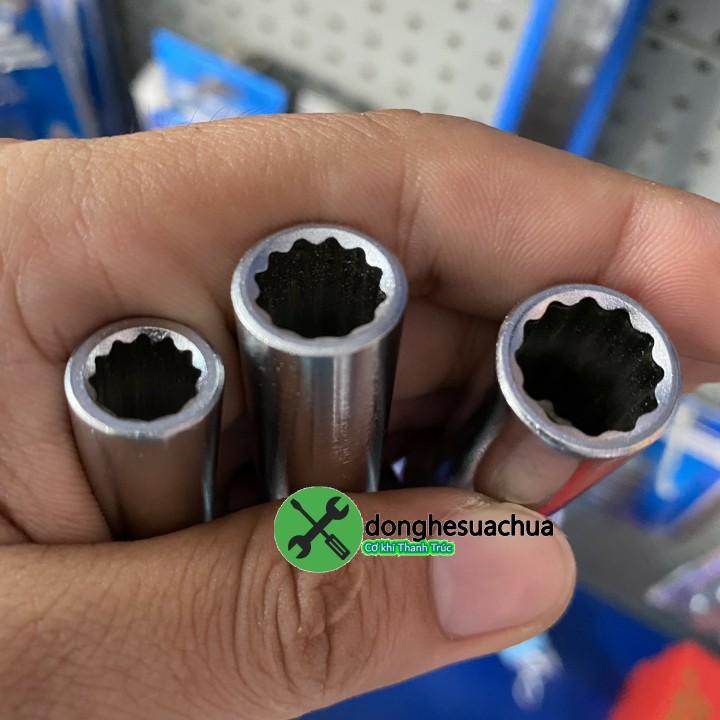 Tuýp, Đầu Khẩu Trắng 1/2 Dài 77mm 12 cạnh Kingtony 4230 đầy đủ size