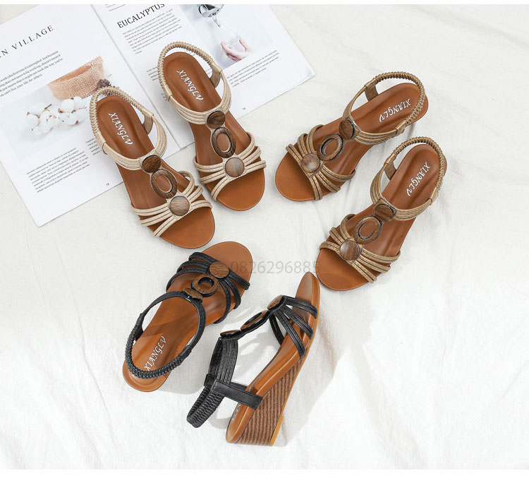 Giày quai ngang nữ giày sandals nữ dép quai hậu nữ cao 5 cm - 1418-390