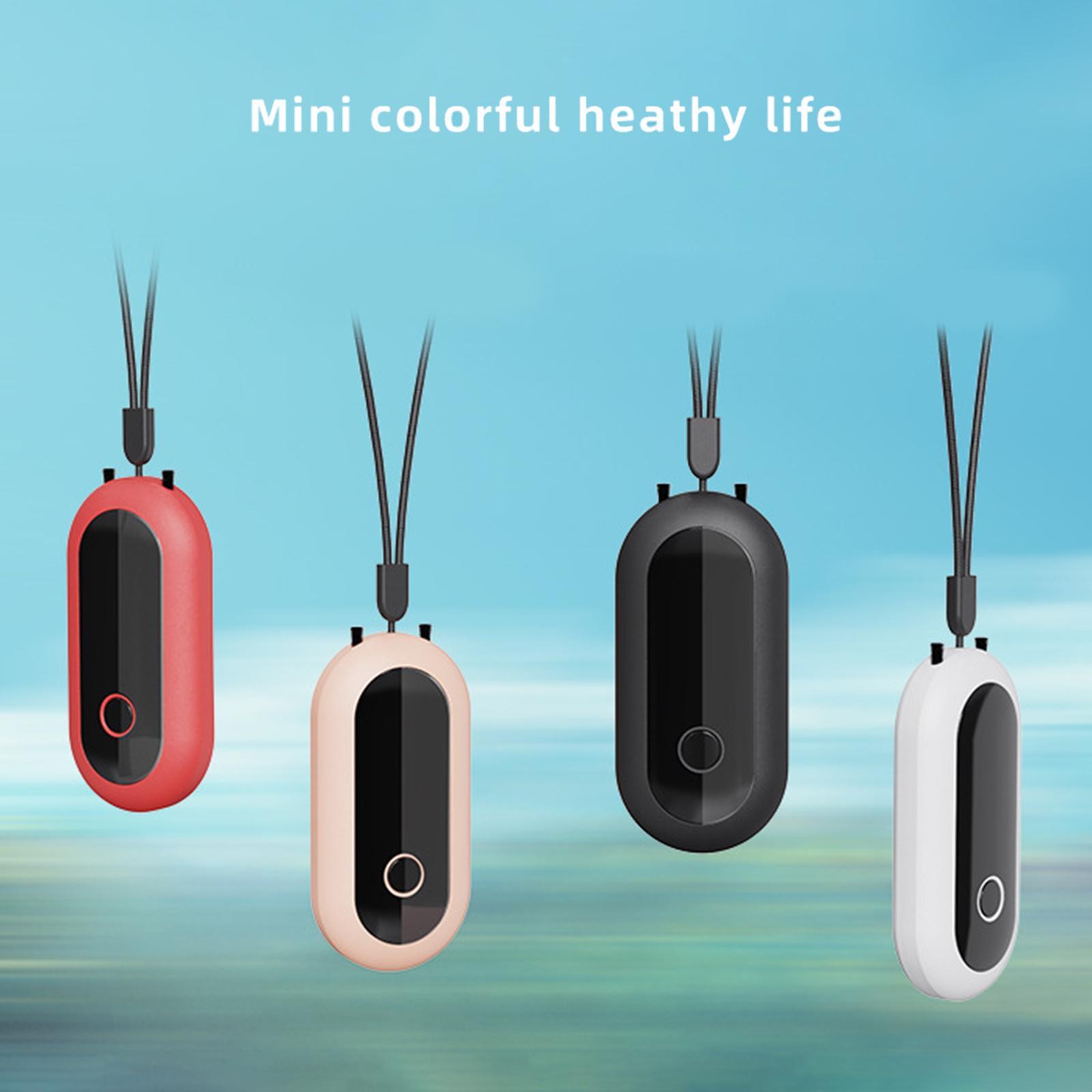 2xAir Purifier Portable Personal Wearable Necklace Negative Ionizer Anion Air Black