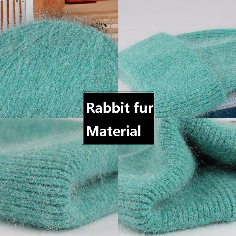 2021 Mới Thời Trang Thu Đông Cài Tóc Hình Nón Ấm Sọc Beanies Nón Thường Ngày Cho Nữ Trưởng Thành Cashmere Dệt Kim Bò Nón