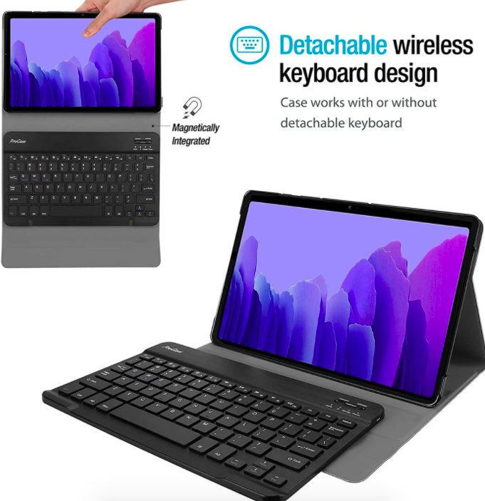 Bao da kèm bàn phím Bluetooth dành cho Samsung Galaxy Tab S7 Plus P970/ P975 cao cấp - Hàng nhập khẩu