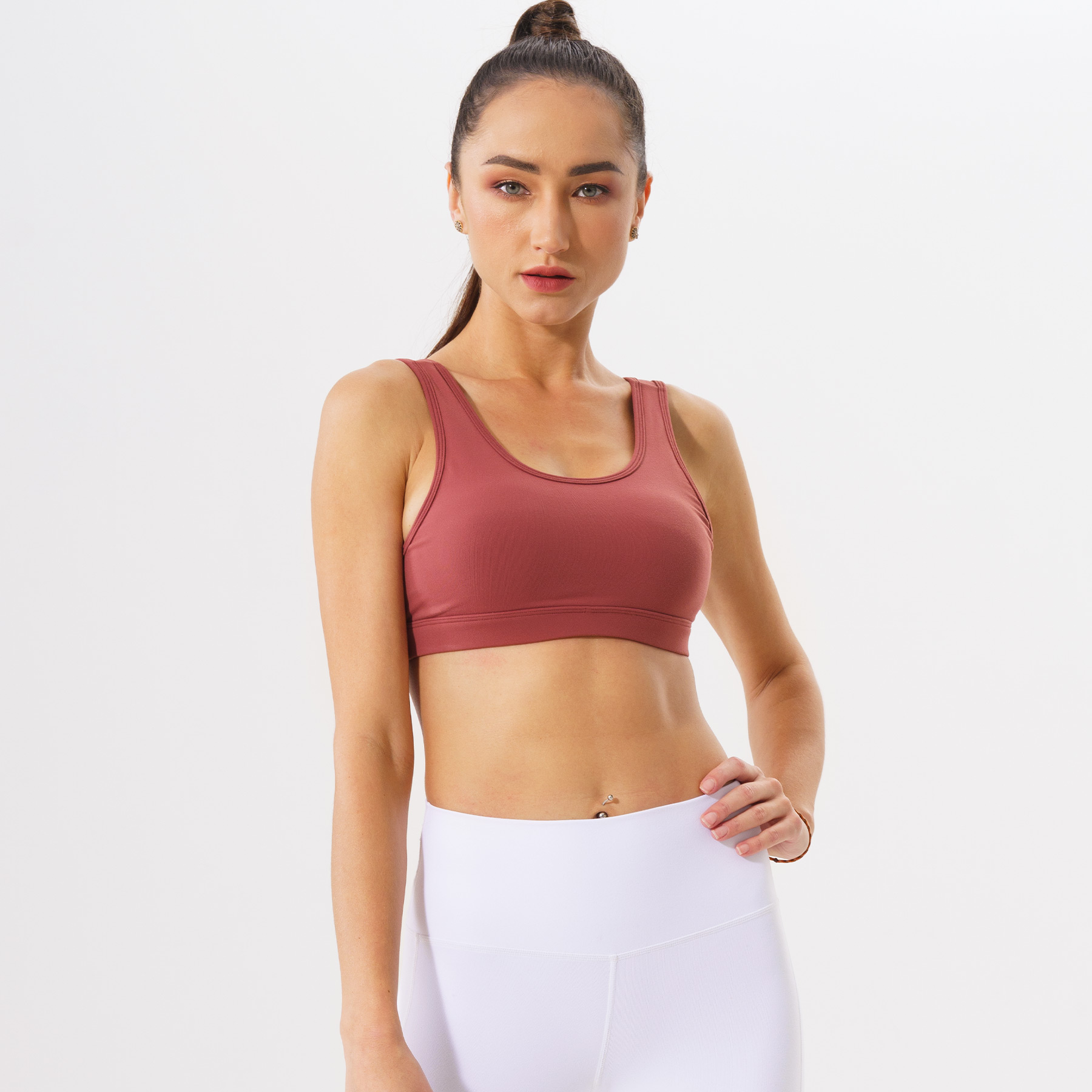 Áo tập Yoga Luxury Hibi Sports HA131 - Kiểu lưng xẻ tim - Kèm mút nâng ngực