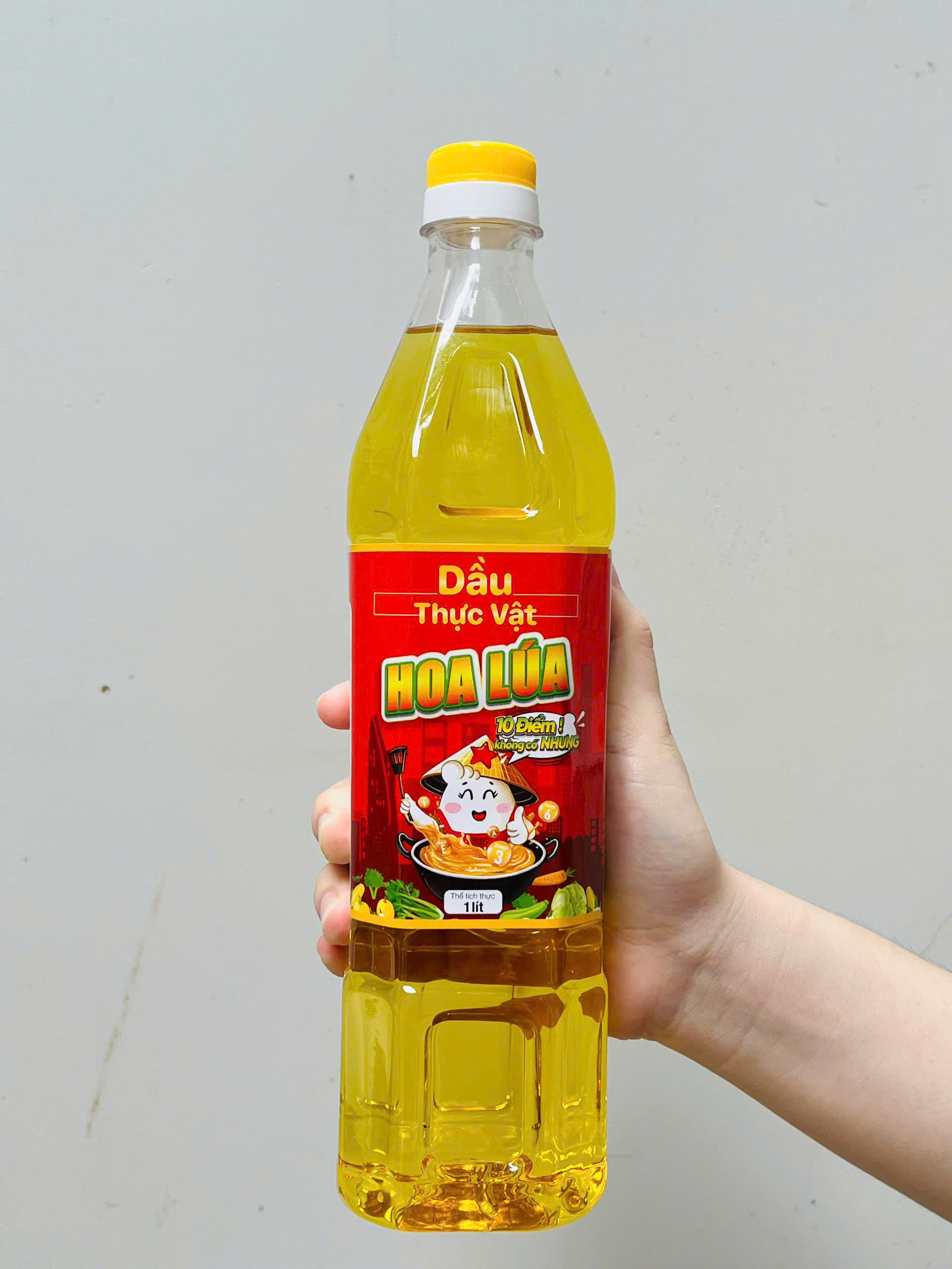 Dầu Thực Vật Hoa Lúa chai 1 lít - Giàu Omega 3,6,9 và Vitamin E