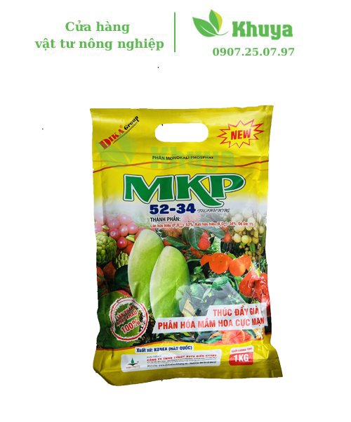 Phân bón MKP 52-34 1Kg Kích thích rê - Ra hoa - To trái